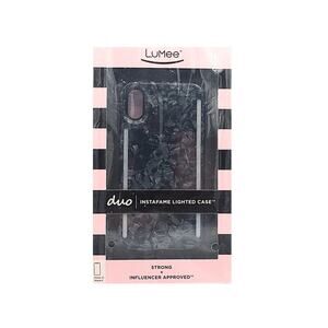 LUMEE Duo Instaframe Lighted Case for iPhone X/Xs - Black Marble - 1 ct